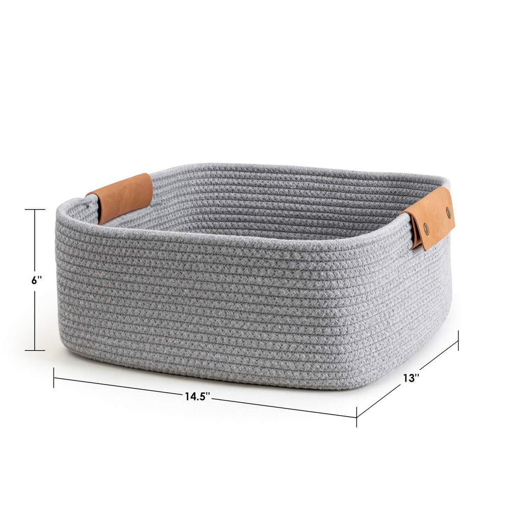 CHICVITA rectangle basket nursery setting to organize baby items in style.