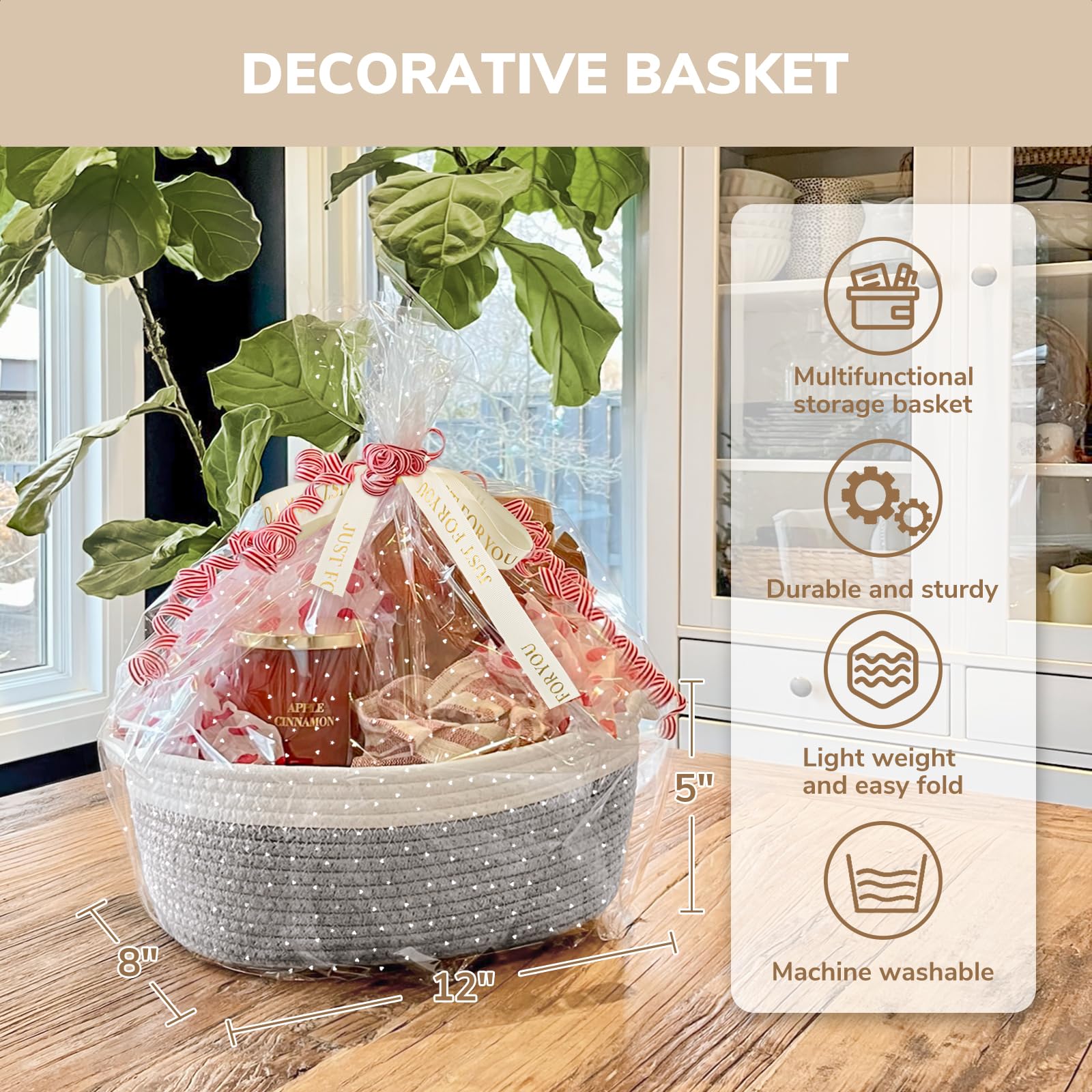 CHICVITA small-basket-towels-diapers-storage emphasizes nursery and bathroom storage potential.