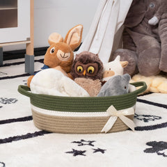 CHICVITA small storage basket with diapers and wipes keeps changing area tidy