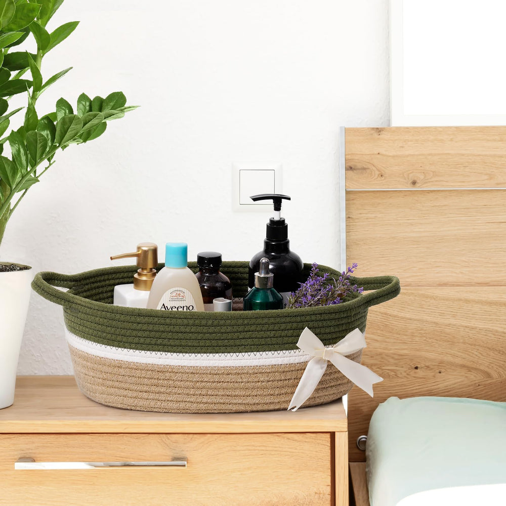CHICVITA small storage basket on a shelf complements decor while organizing