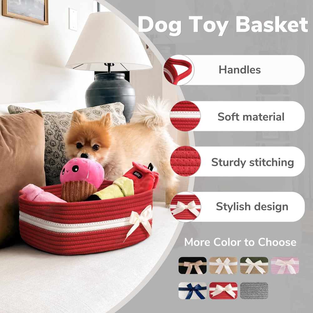 CHICVITA small storage basket red baby room use keeps essentials neat