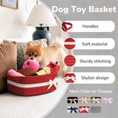 CHICVITA small storage basket red baby room use keeps essentials neat