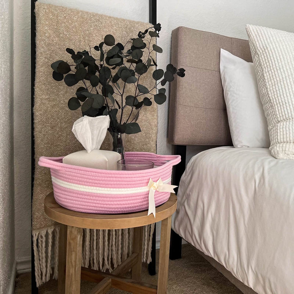 CHICVITA soft rope material – kid-friendly home storage.