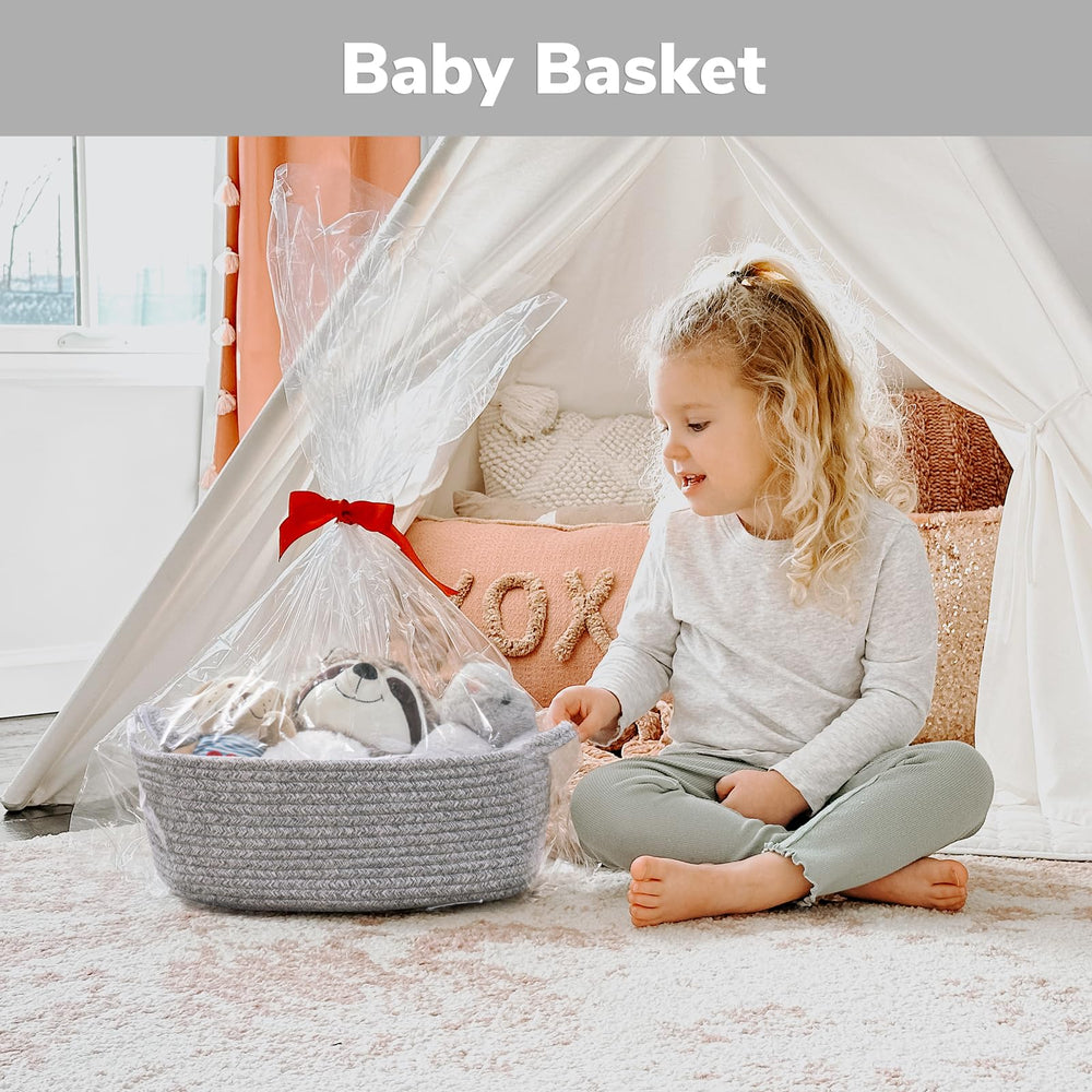 CHICVITA nursery storage basket holding baby toys and soft plush items