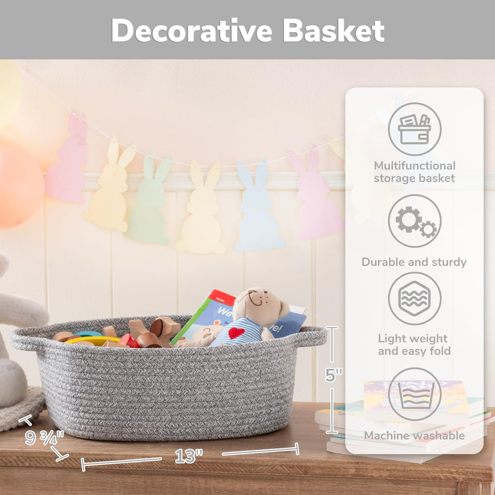 CHICVITA decorative basket used as a dining table centerpiece