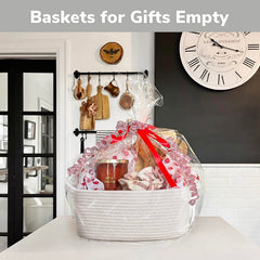 CHICVITA storage basket nursery toy storage keeps toys organized on a shelf.