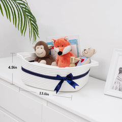 CHICVITA White Small Basket shelf-decor blends with decor while organizing essentials.