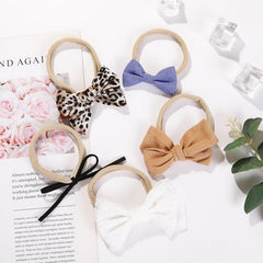 Chiduerm soft fabric bow set in chiffon cotton linen mix