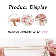 Chiduerm stretchy nylon headband with white flower bow for comfy wear
