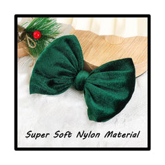 Chiduerm baby girl Christmas accessory with velvet bow, cute for photoshoots.