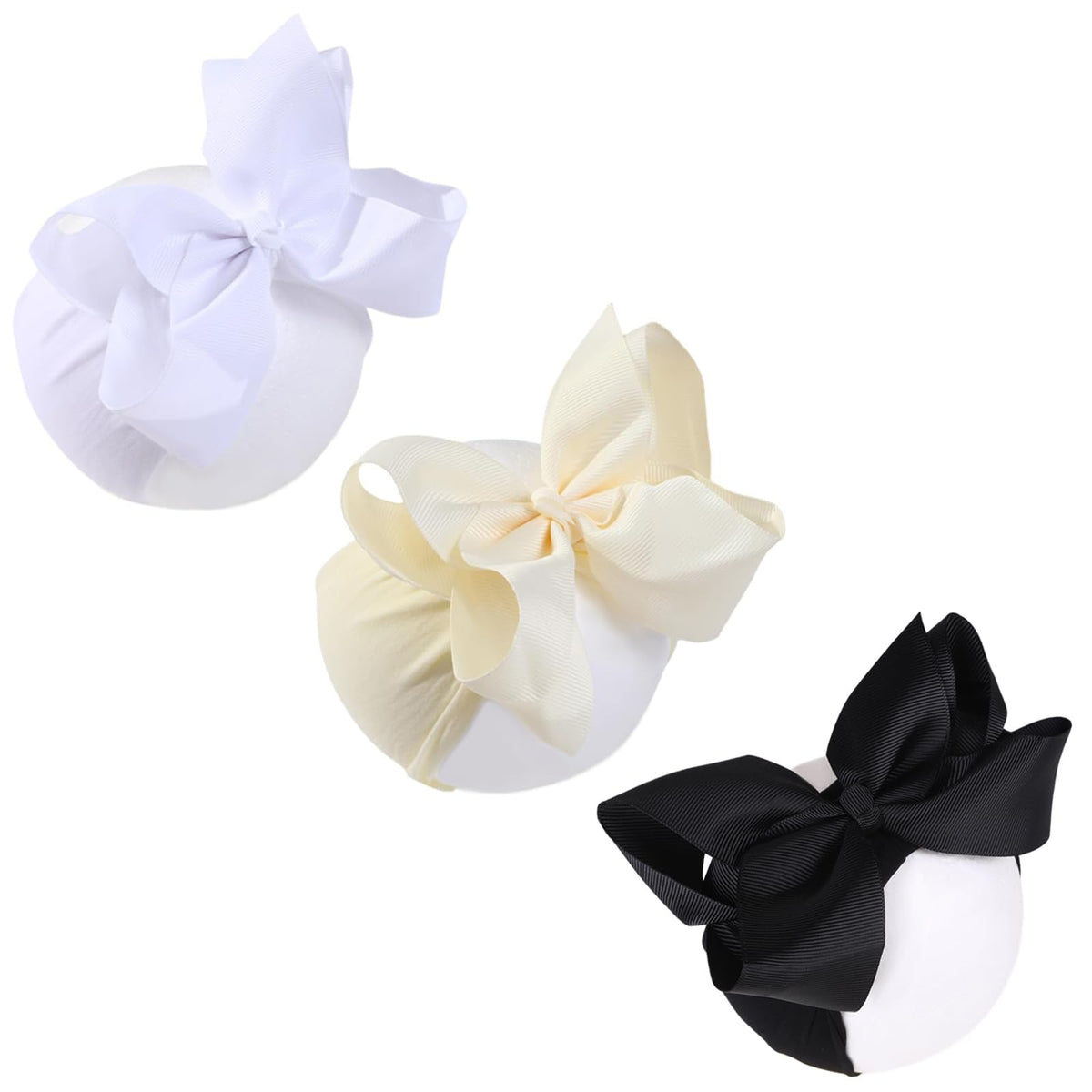 chiduerm headband bows beige 6inch for daily cute outfits and comfort