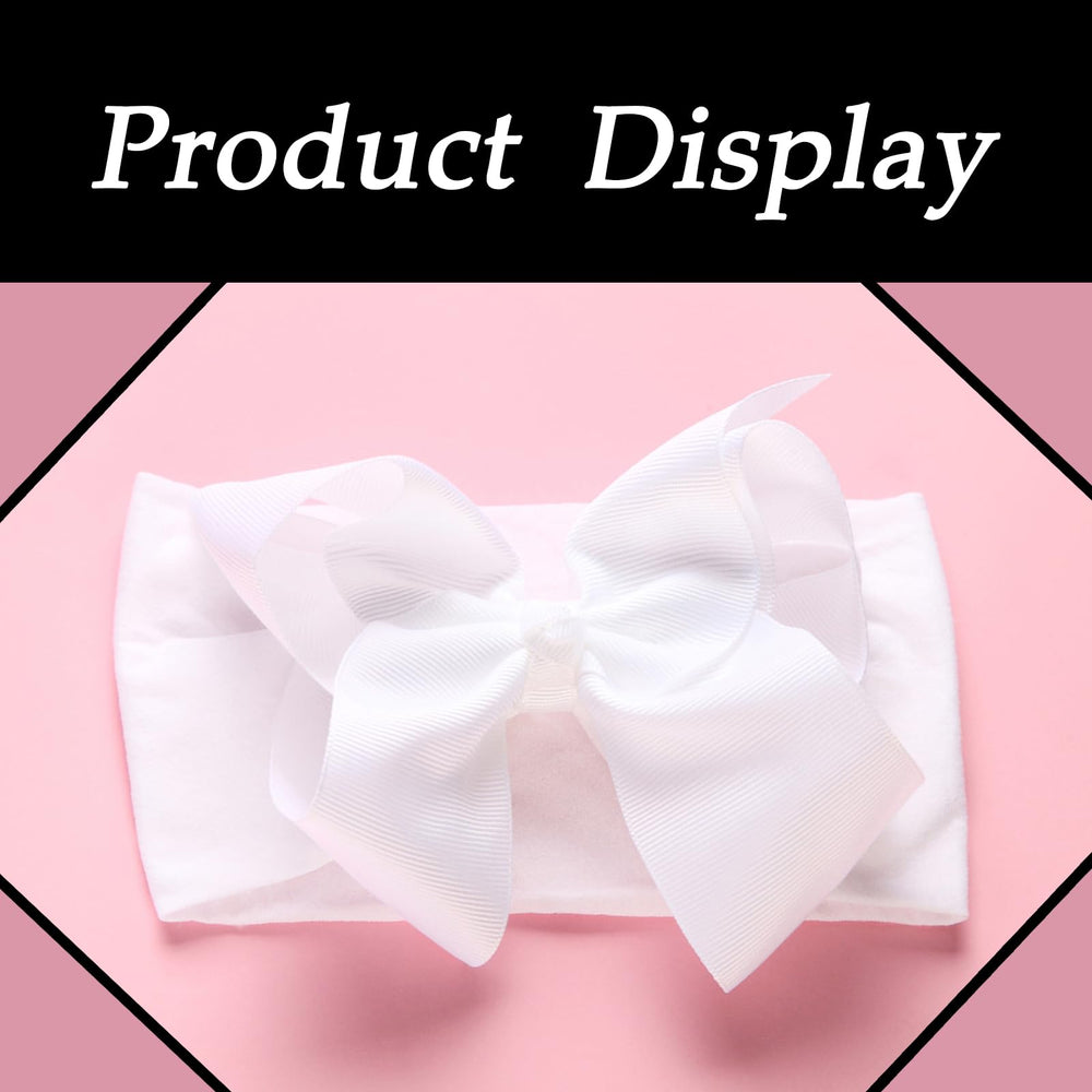 chiduerm headband bows white 6inch gentle style for newborns