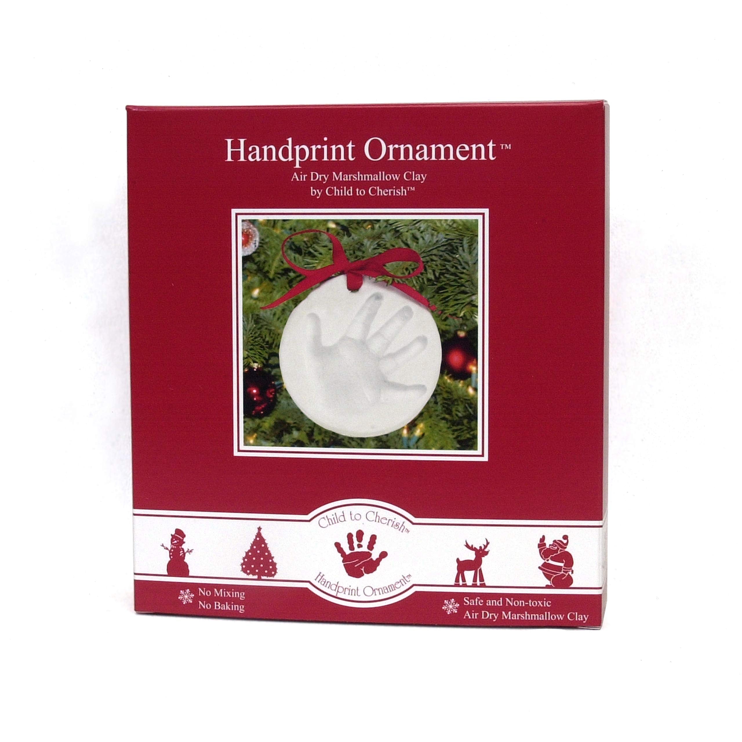 Child to Cherish baby footprint ornament kit rolling pin in action for precise impression.