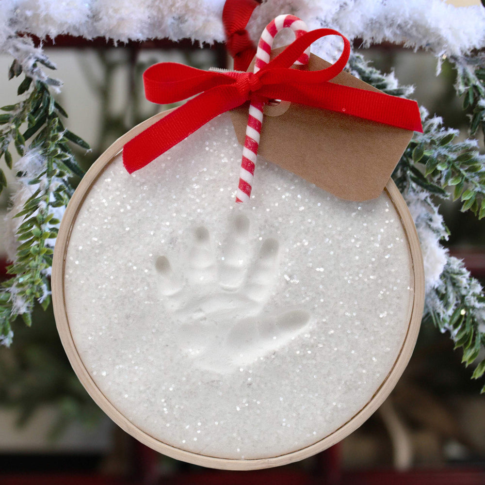 Finished Claydough ornament on Christmas tree by Child to Cherish