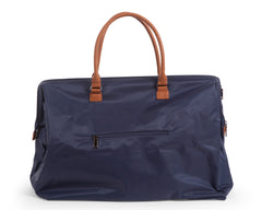Childhome Navy Large Diaper Bag insulated bottle pocket keeps drinks ready.
