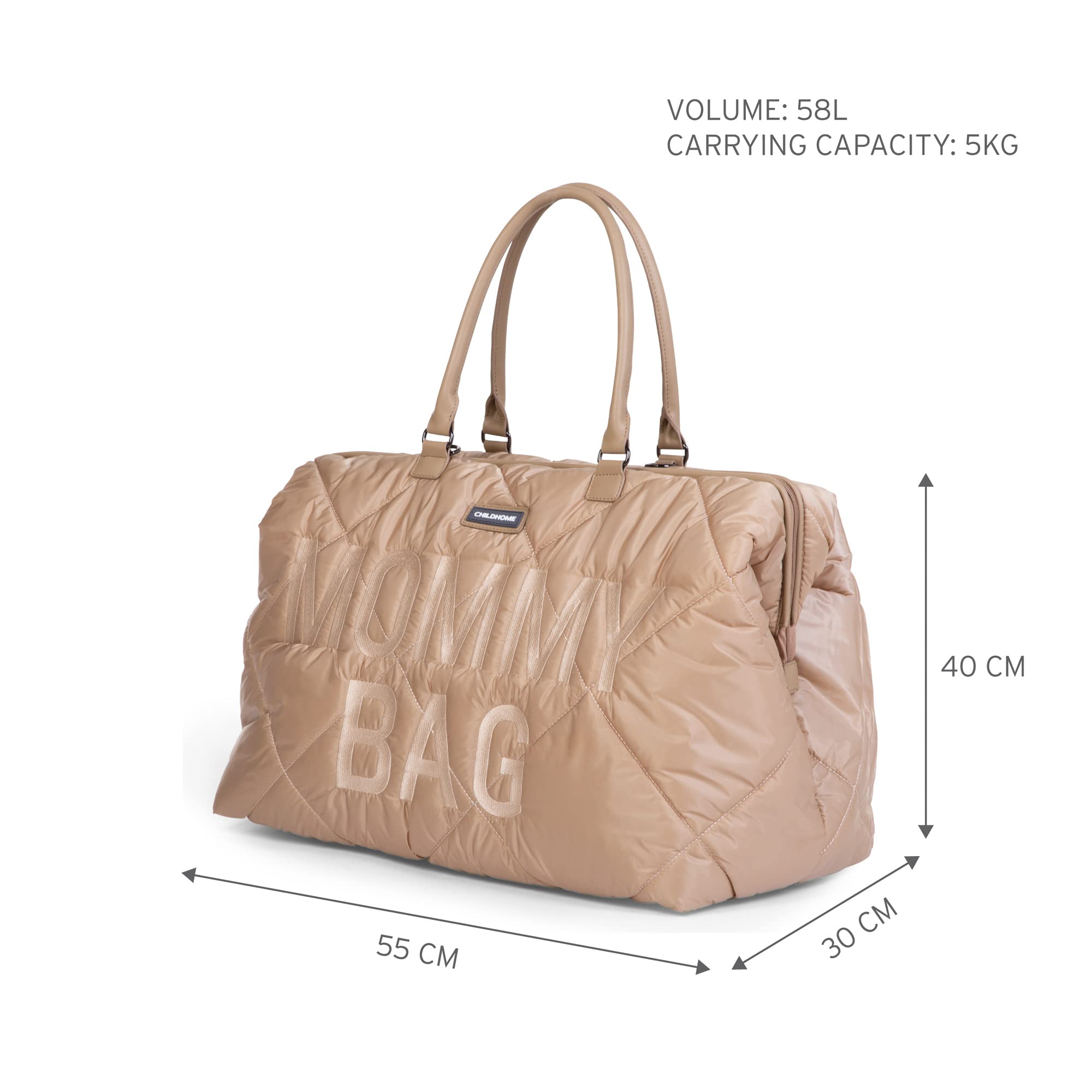 Childhome The Original Mommy Bag durable-stitching supports daily use.