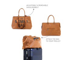 Childhome The Original Mommy Bag luggage-sleeve-travel simplifies airport transitions with rolling luggage.