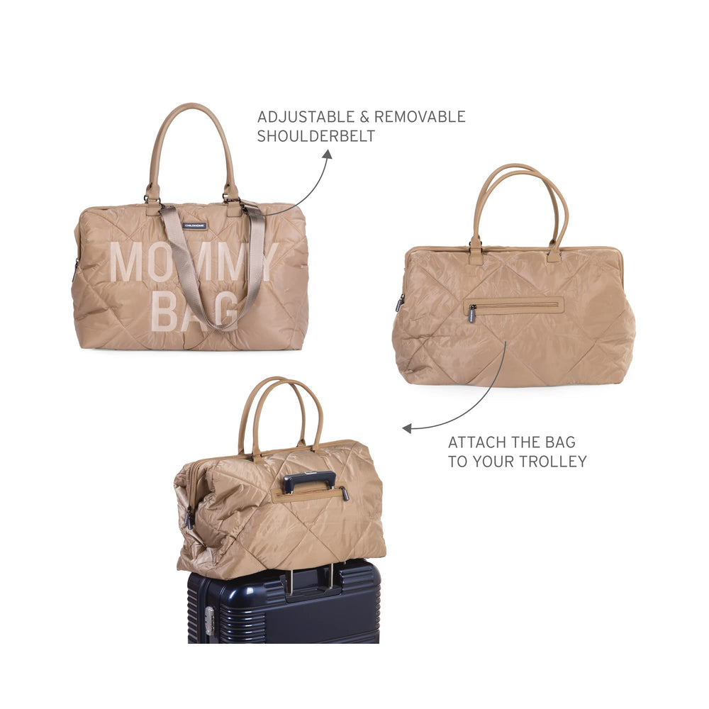 Childhome The Original Mommy Bag multiple-compartments keep items organized.