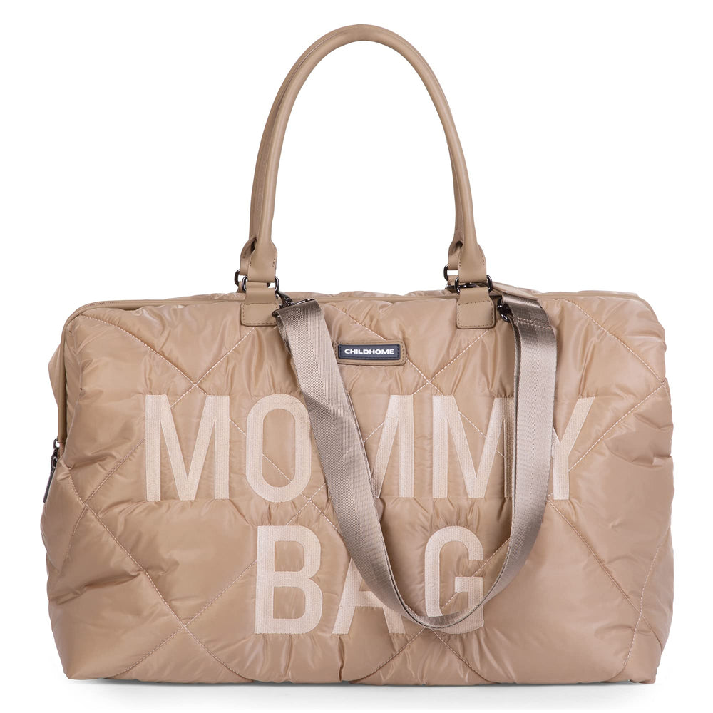 Childhome The Original Mommy Bag open-top view highlights quick access to essentials.