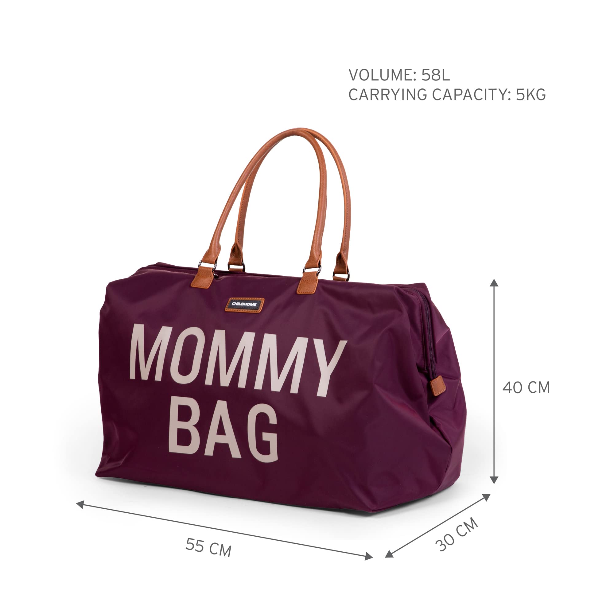 Childhome Original Mommy Diaper Bag includes changing mat for quick diaper changes