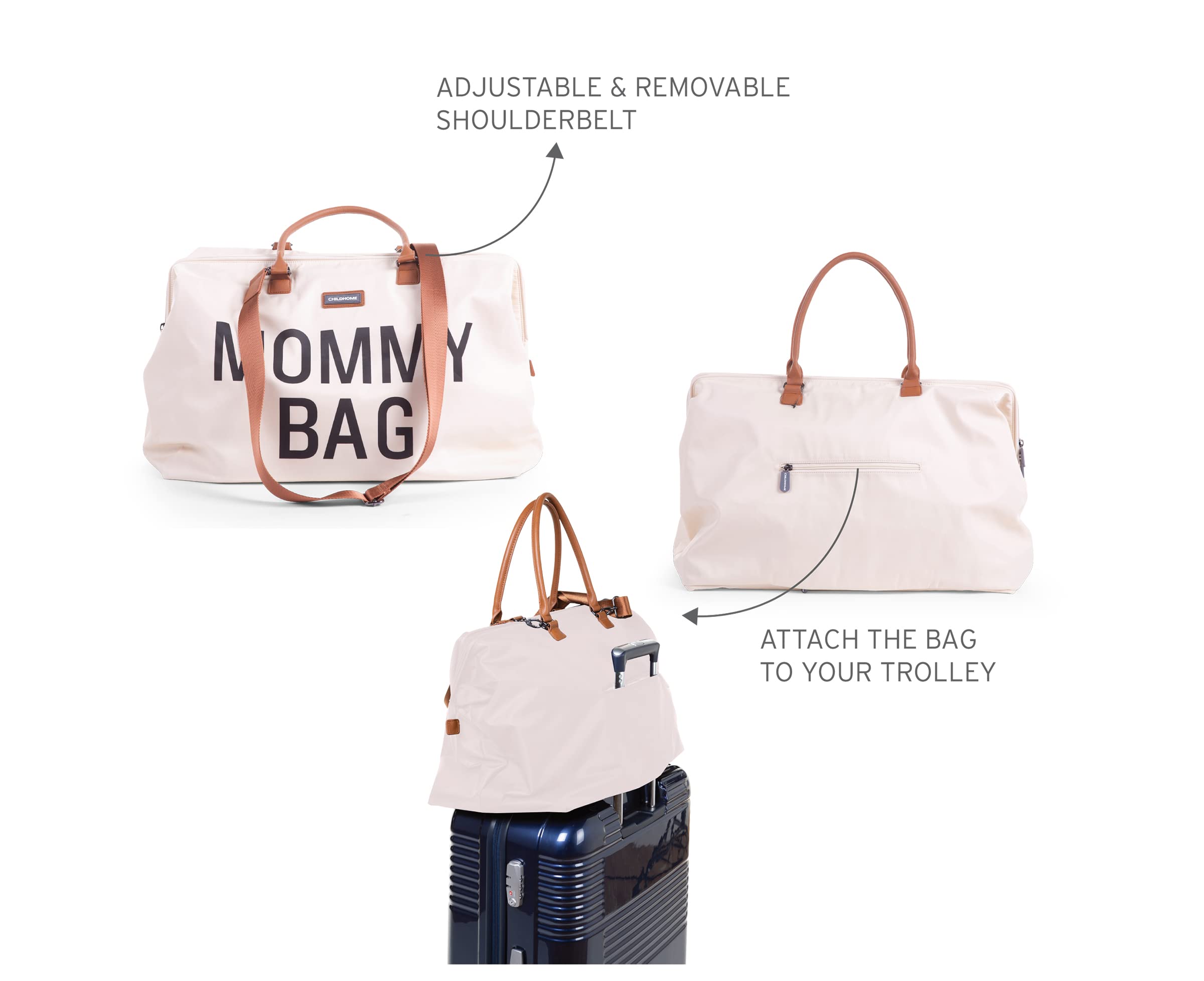 Childhome Original Mommy Diaper Bag water-repellent material keeps contents dry