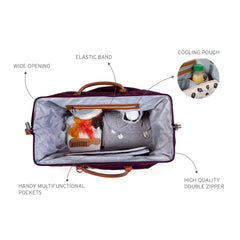 Childhome Original Mommy Diaper Bag outer pocket for keys and phone on the go