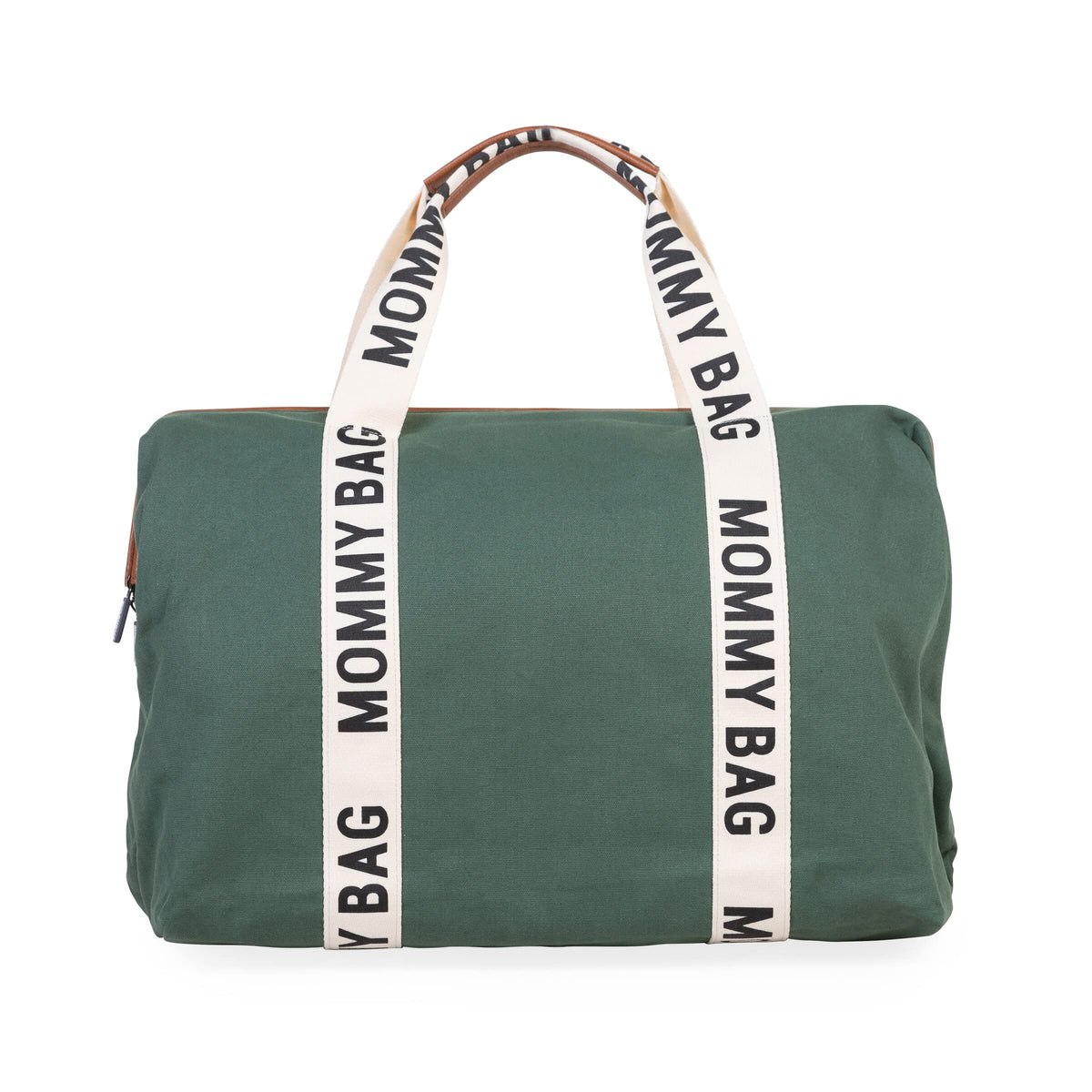 Childhome Signature Mommy Bag green front view for daily baby essentials.