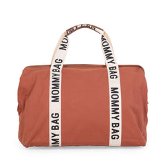 Childhome Signature Mommy Bag wide opening enables quick, organized diaper bag access.