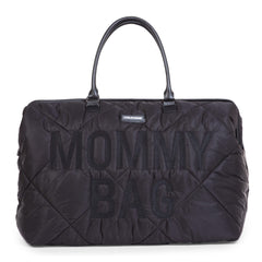 Childhome The Original Mommy Bag front pocket keeps keys and phone within reach.
