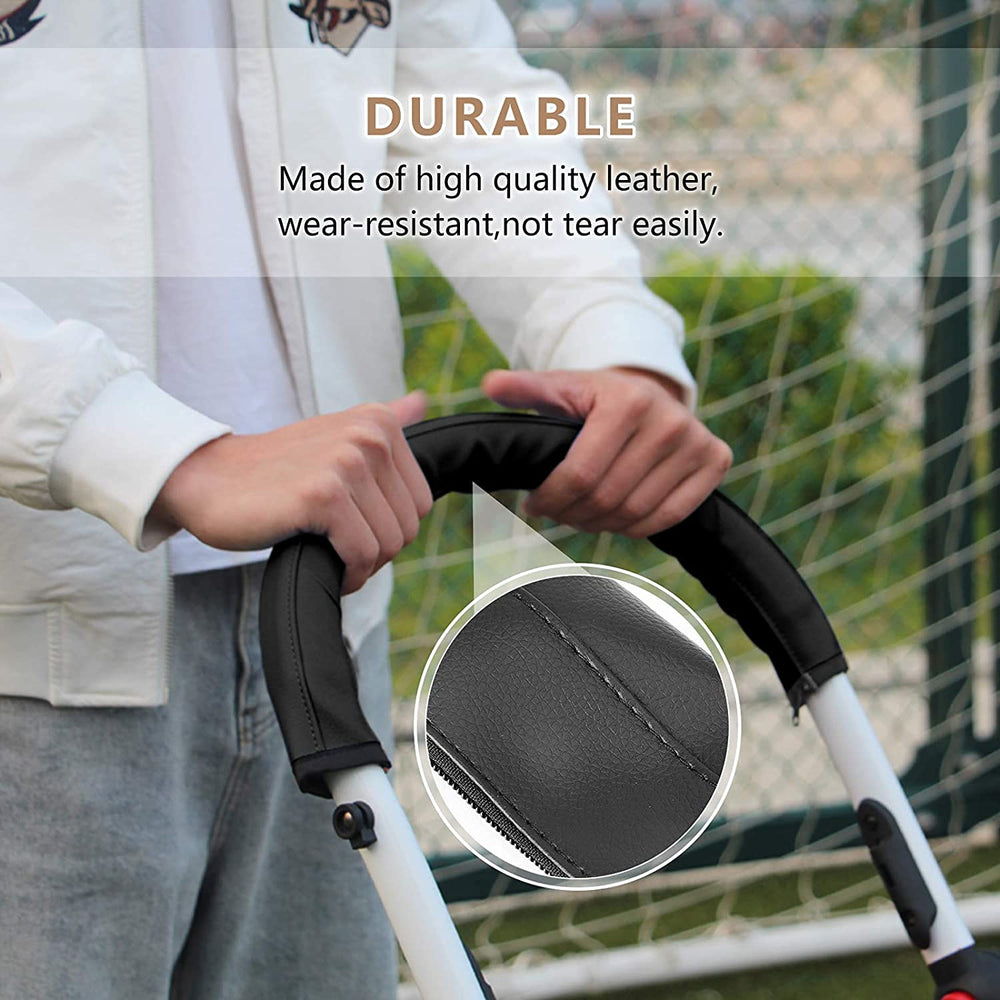 CHILDHOOD armrest-cover-installation-easy shows quick on-off fit for effortless stroller upgrades.