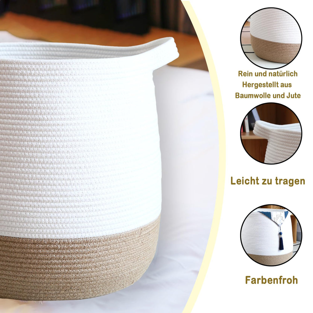 Childishness Ndup durable rope basket close-up shows sturdy weave and craftsmanship for everyday use.