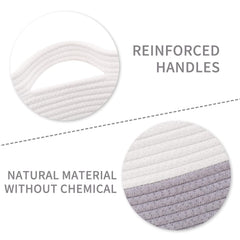 Childishness Ndup large cotton rope basket open top provides easy access to toys and blankets