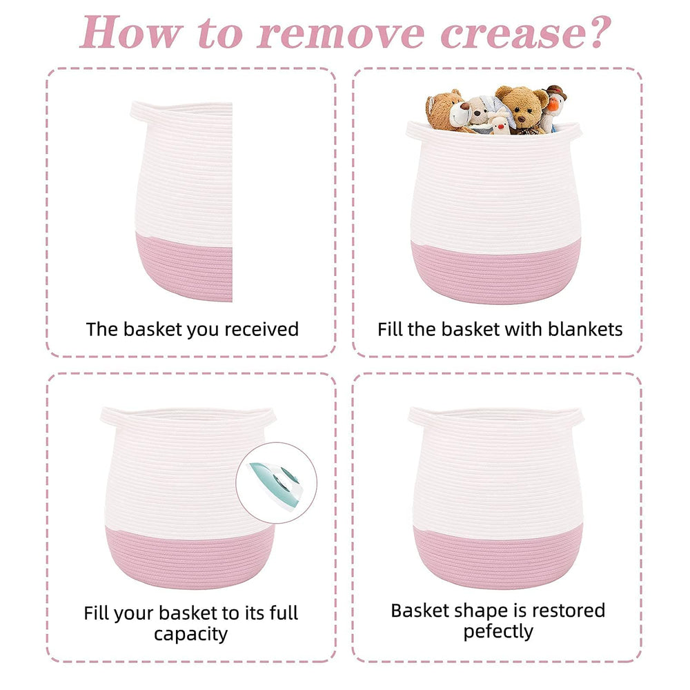 Childishness Ndup nursery organizer basket with soft cotton texture