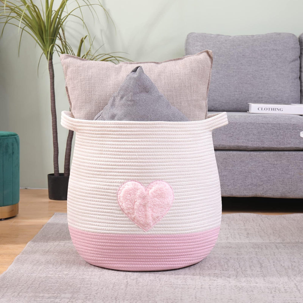 Childishness Ndup pink heart design adds gentle decorative touch.