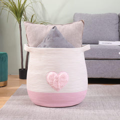 Childishness Ndup pink heart design adds gentle decorative touch.