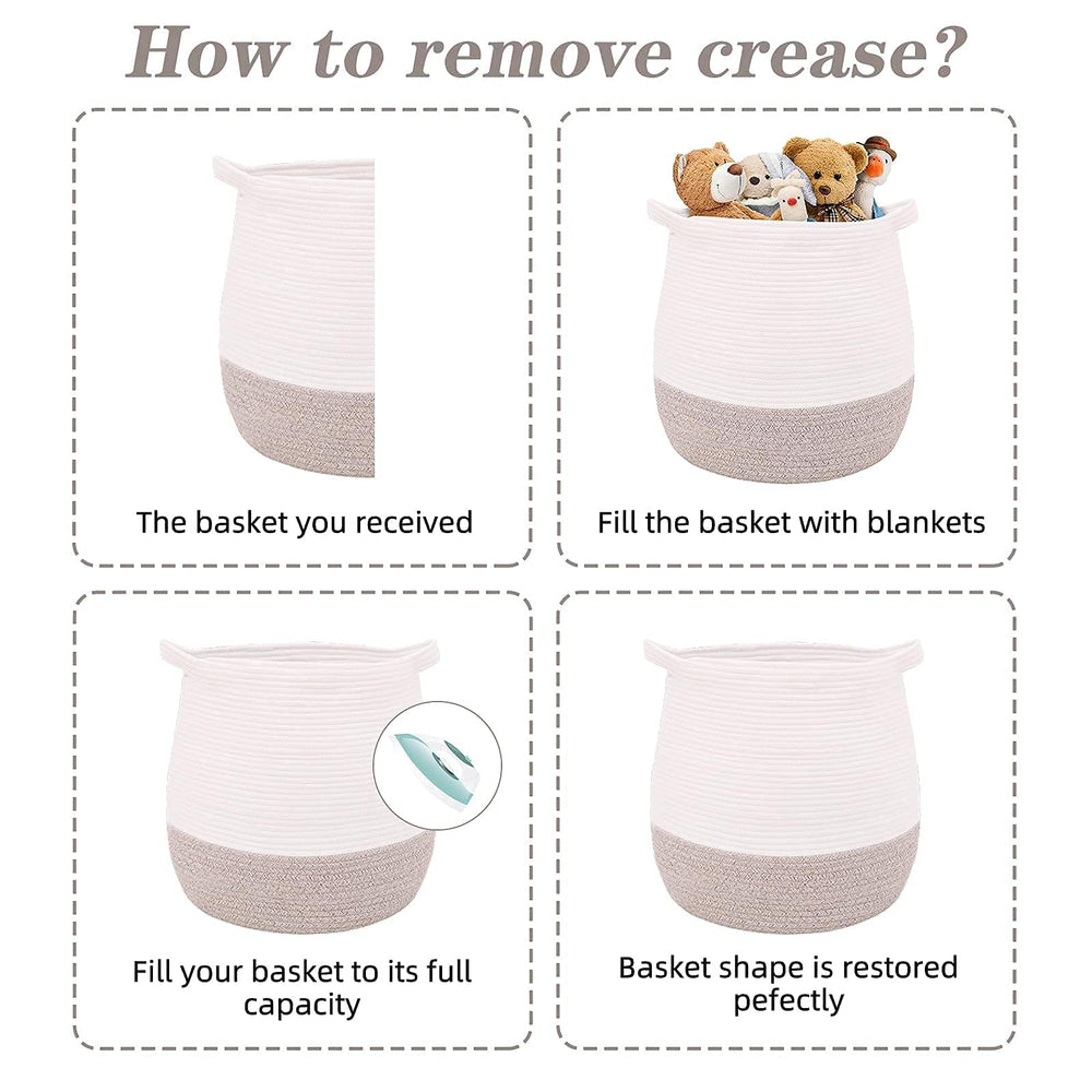 childishness ndup round hamper in a nursery offering versatile storage across rooms