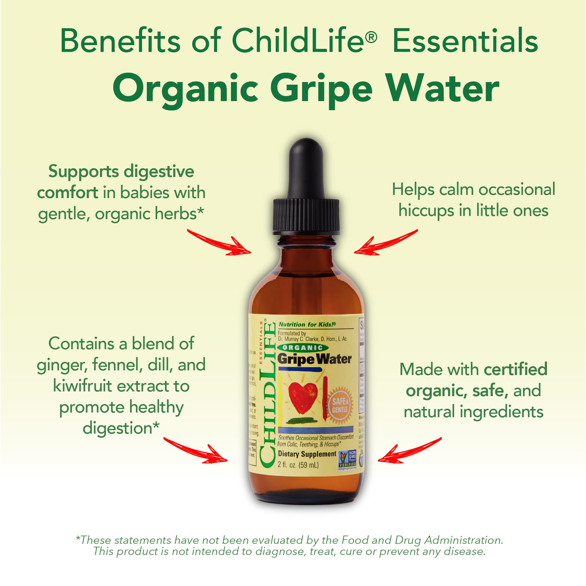 CHILDLIFE ESSENTIALS Gripe Water bottle shows two-pack packaging for convenience.