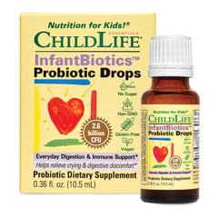 CHILDLIFE ESSENTIALS InfantBiotics baby probiotic drops in bottle for gentle daily gut support