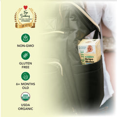 ChildLife Essentials Organic Gripe Water newborn-use scene with dropper.