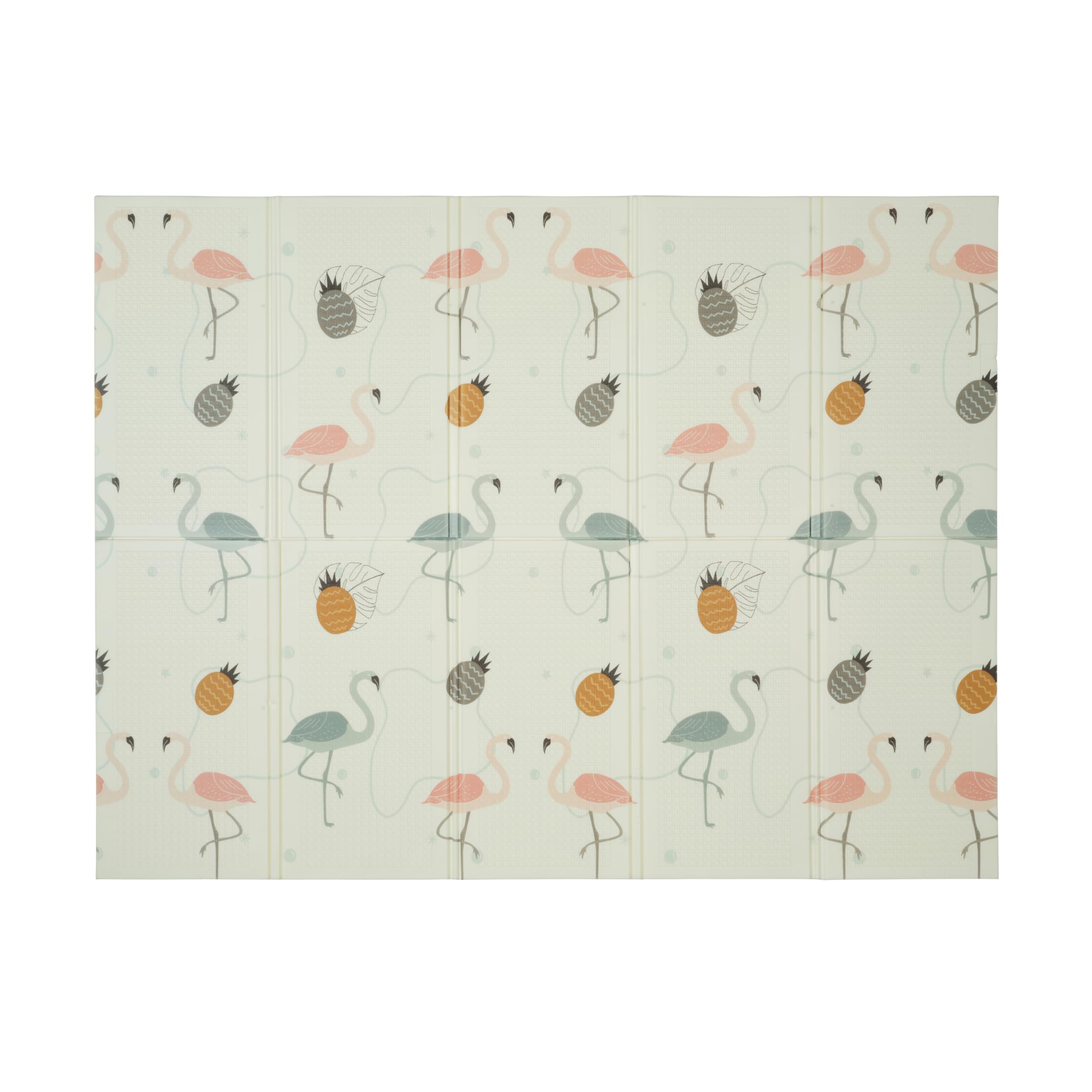 Childlike Behavior baby play mat flamingo design folds for travel-friendly playtime