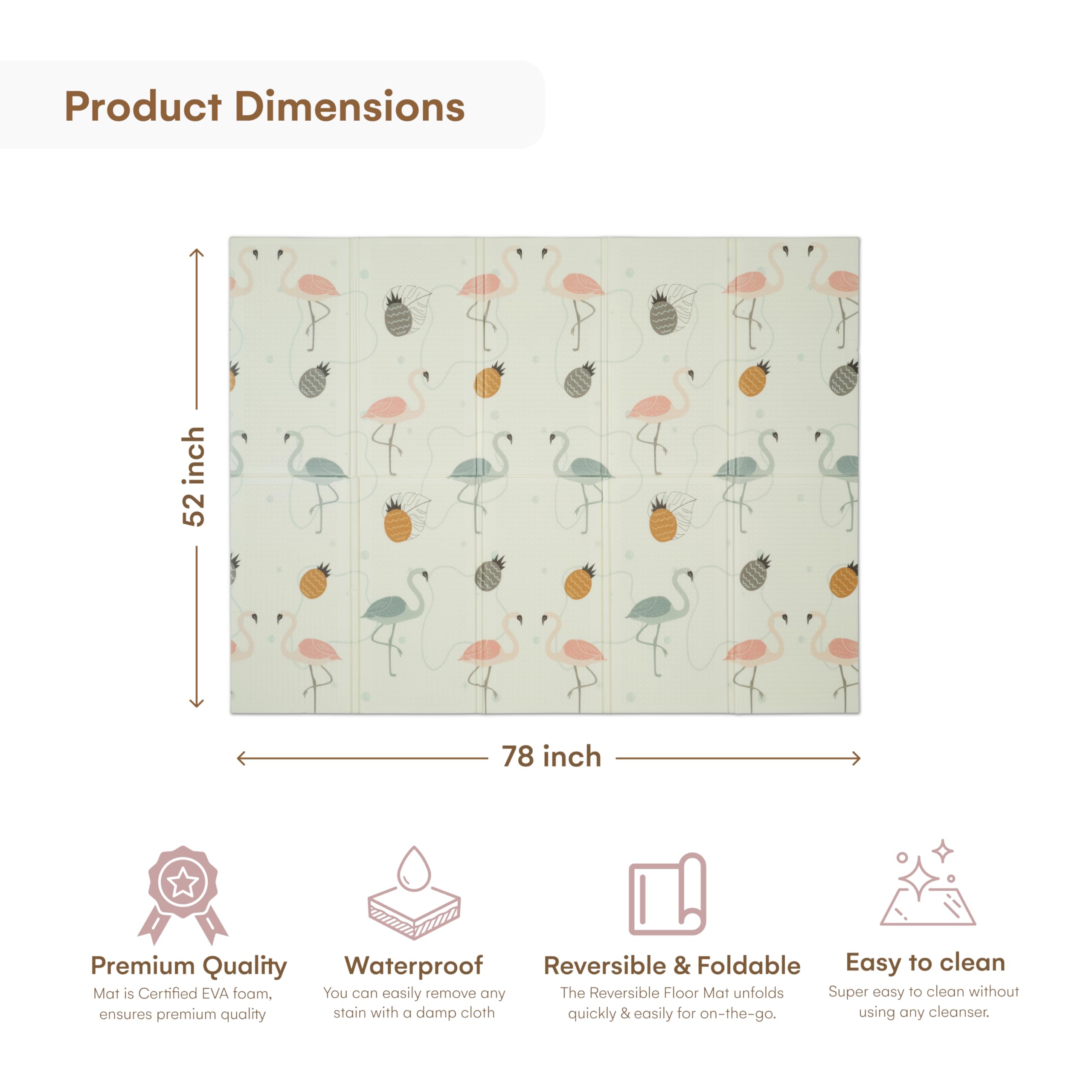 Childlike Behavior play mat shows thick foam cushioning for safe floor play