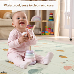 Childlike Behavior flamingo mat provides roomy 78x52 inches for tummy time and movement