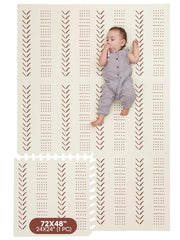 Childlike Behavior XL play mat 72x48 interlocking tiles support cushioned crawls and tummy time.