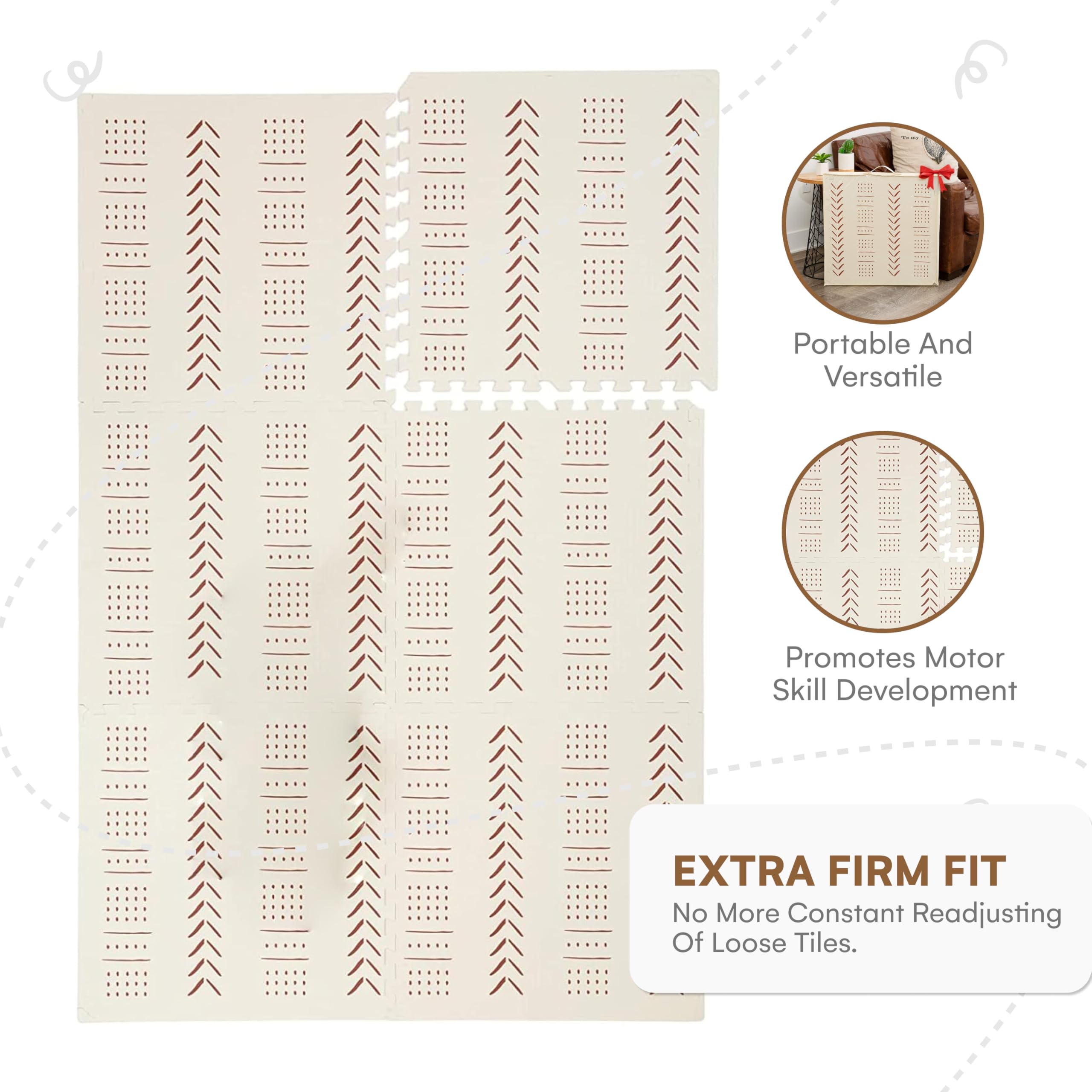Childlike Behavior XL six tiles EVA foam construction for durable play surfaces.