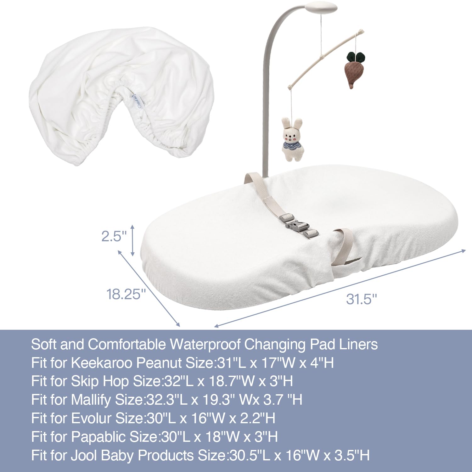 ChildLike machine-washable cover for easy, quick cleanups