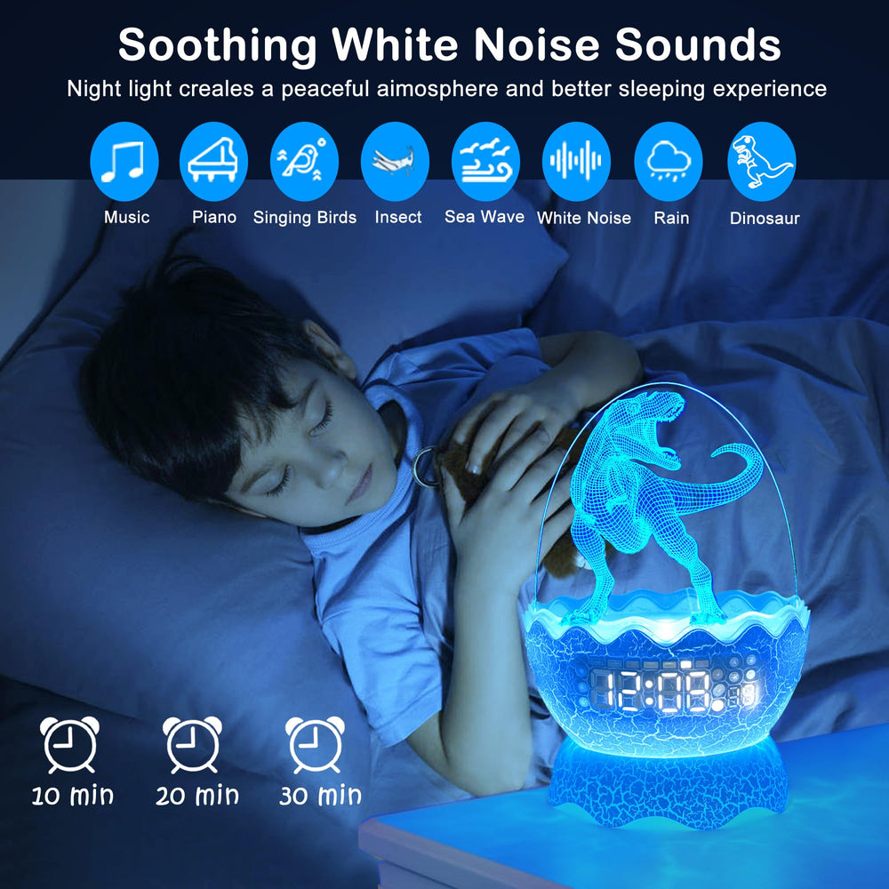 Childrenlive dinosaur egg Bluetooth speaker delivering music with reactive lights.