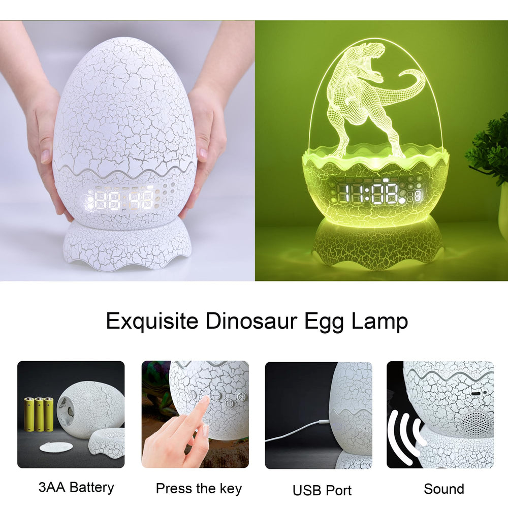Childrenlive dinosaur egg timer function for simple wake-up planning.