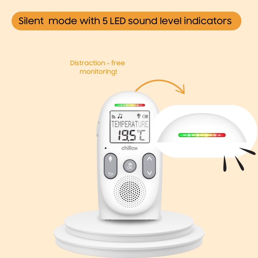 CHILLAX Chillax Baby 360 monitor eco mode saves battery without sacrificing care.