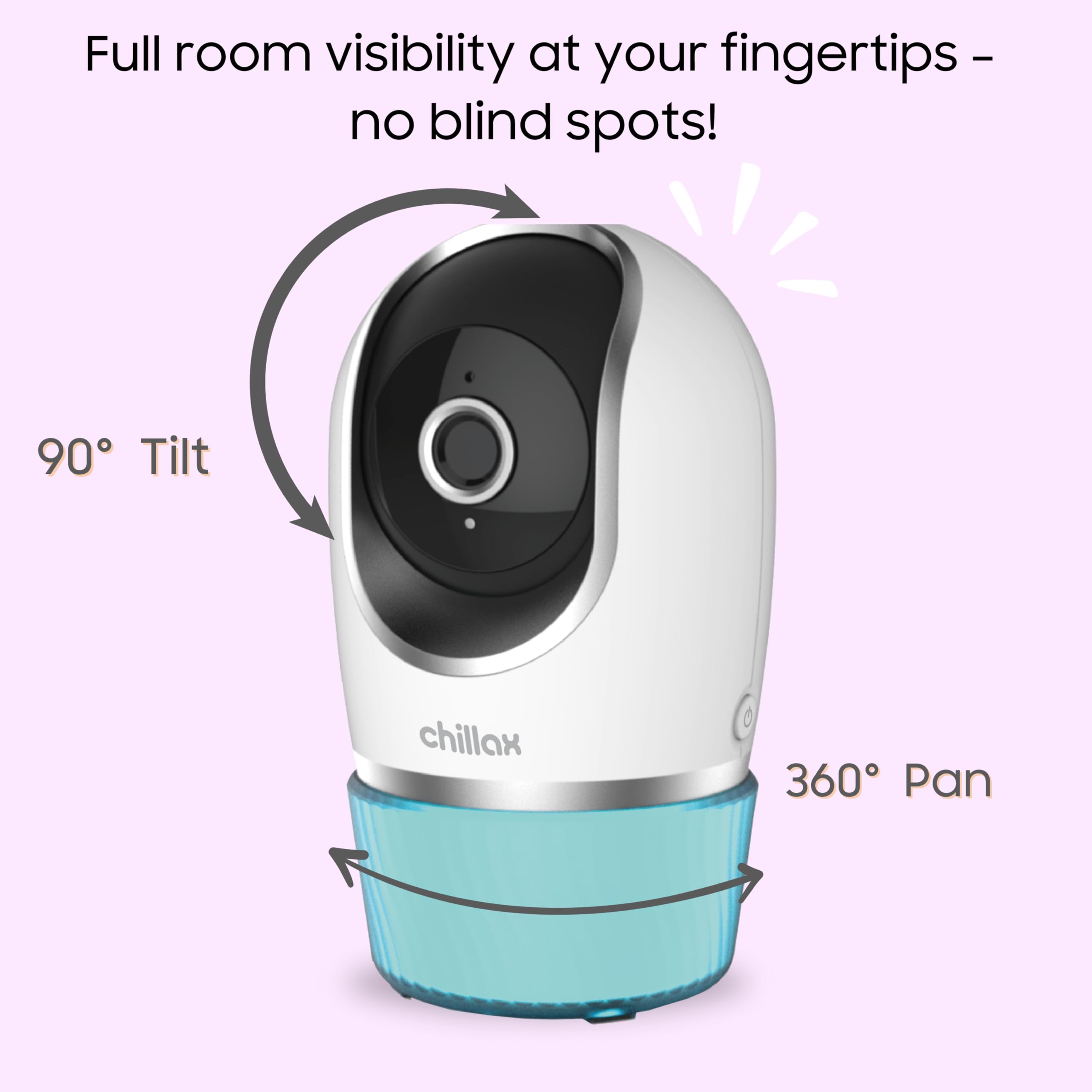 CHILLAX DM568 adjustable night light softly illuminates baby area