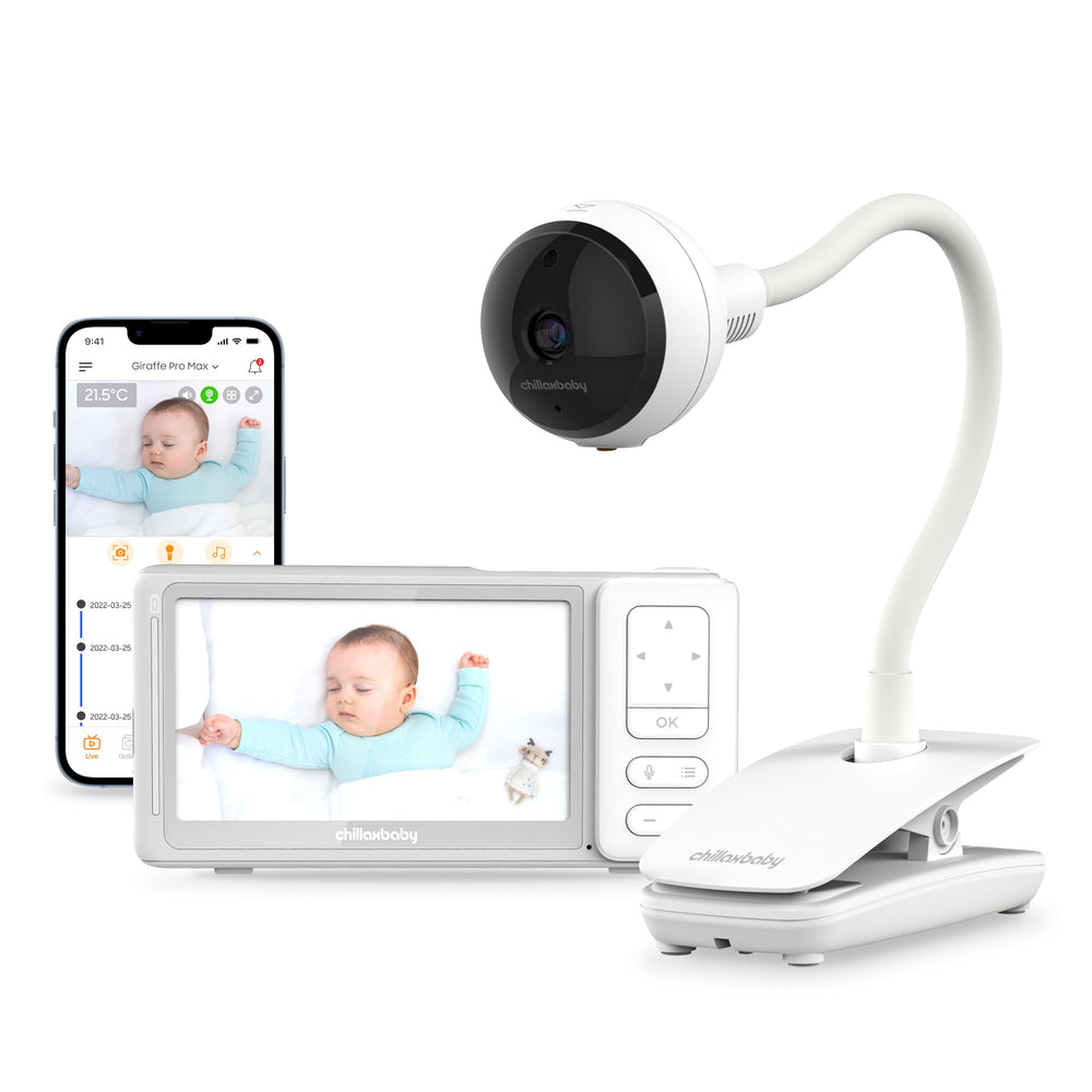 CHILLAX Giraffe Pro Max 1080p camera view for crisp baby monitoring